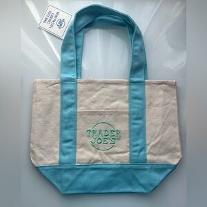 TRADER JOE’S BLUE MINI CANVAS TOTE